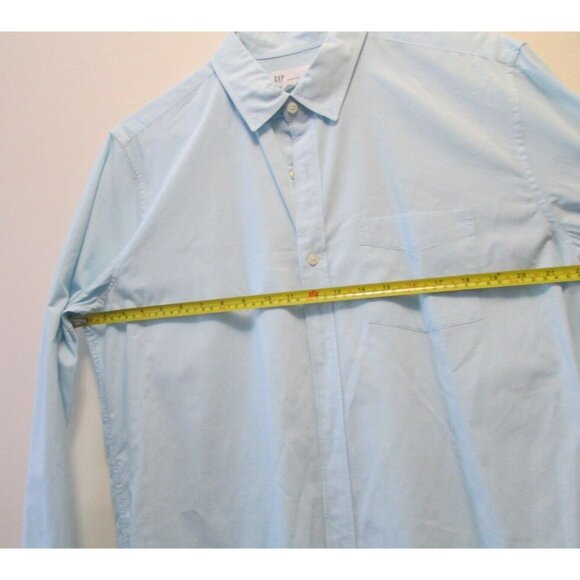 Gap Classic Oxford Shirt in Standard Fit light Turquoise Large - Picture 9 of 10